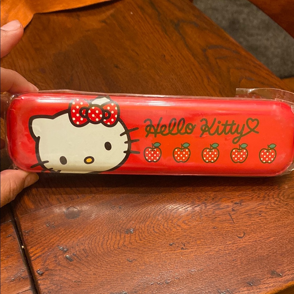 Vintage Sanrio Hello Kitty Red Pencil Case